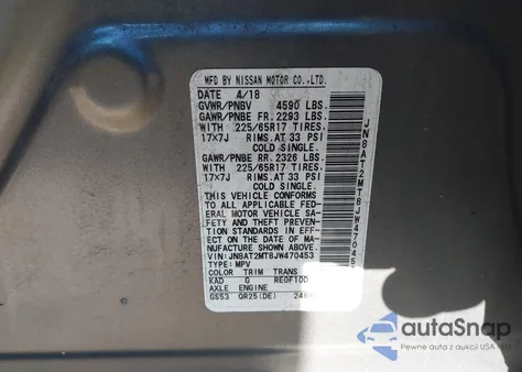 2018 Nissan Rogue S from USA, damaged, VIN JN8AT2MT8JW470453
